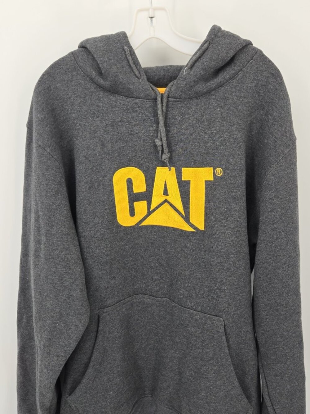 CAT Caterpillar Fleece Hoodie Sweatshirt Mens XL Construction Industrial